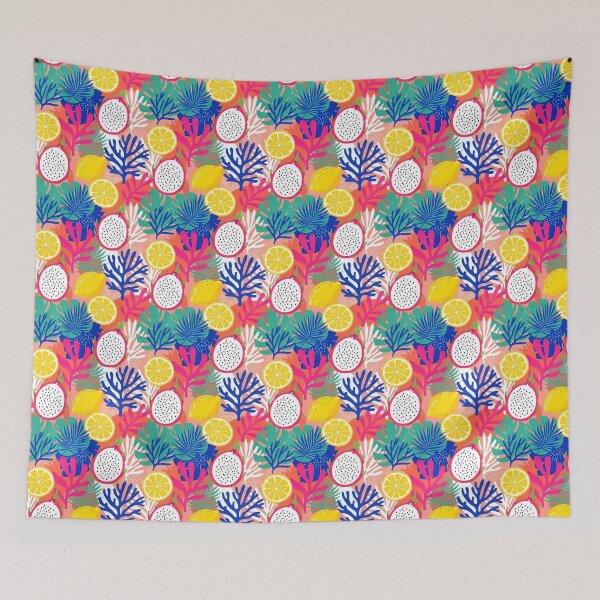 Item preview, Dragonfruit Lemon Tropical Pattern designed and sold by SeGoArtDesign.