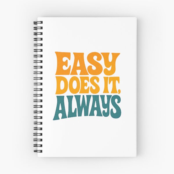 Item preview, Easy Does It Always – Retro Recovery & Sobriety Inspirational Quote Design designed and sold by Building60media.