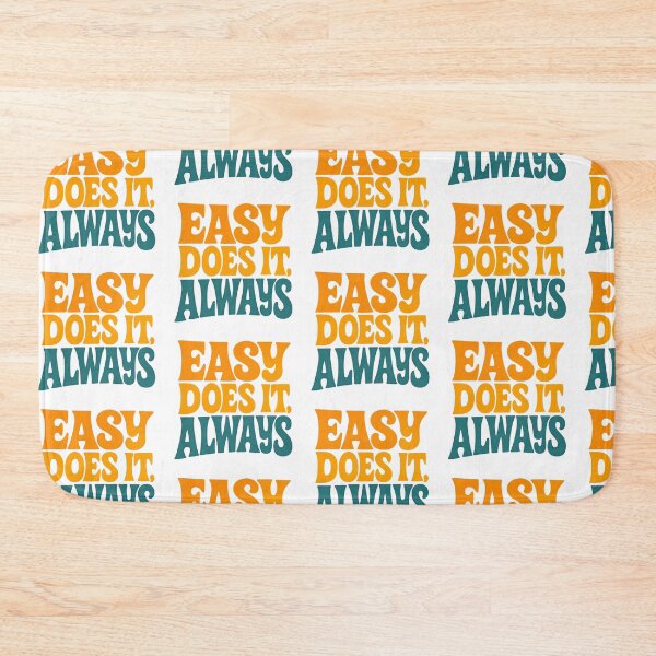 Item preview, Easy Does It Always – Retro Recovery & Sobriety Inspirational Quote Design designed and sold by Building60media.