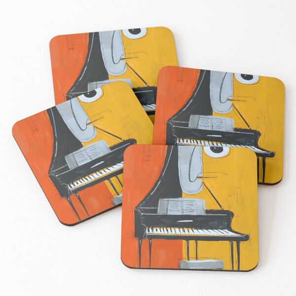 Item preview, Play the Face of Sound - Surreal Piano Portrait in Bold Abstract Hues Digital AI Generated Art designed and sold by OlfactoART Studio.