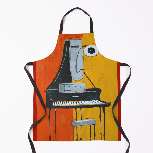 Item preview, Play the Face of Sound - Surreal Piano Portrait in Bold Abstract Hues Digital AI Generated Art designed and sold by OlfactoART Studio.