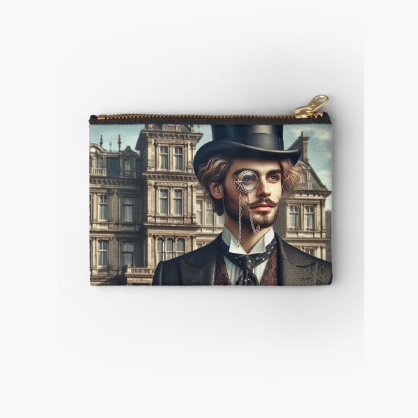 Item preview, Elegant Victorian gentleman in front of historic mansion designed and sold by freackly.