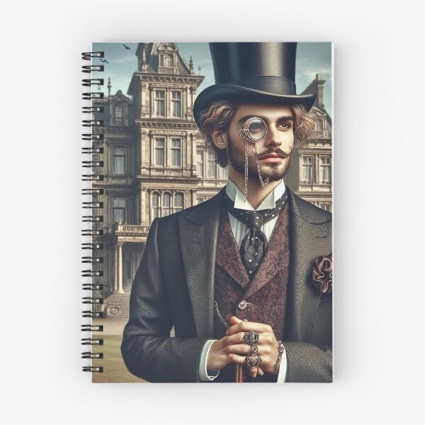Item preview, Elegant Victorian gentleman in front of historic mansion designed and sold by freackly.