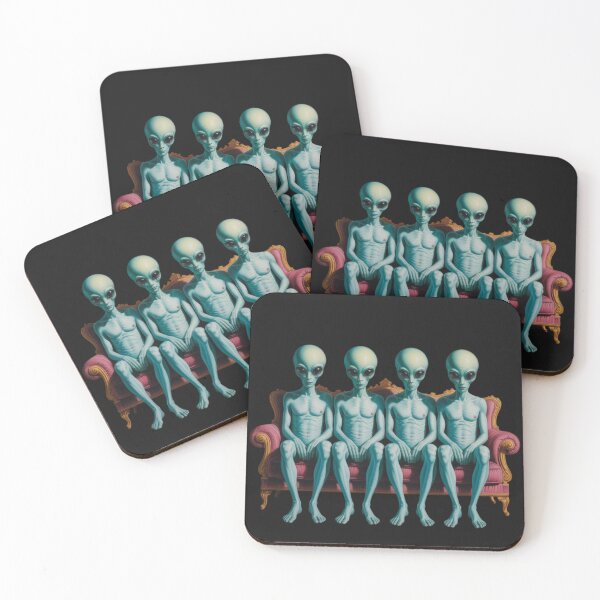 Item preview, four aliens sitting on a sofa designed and sold by 123ks.