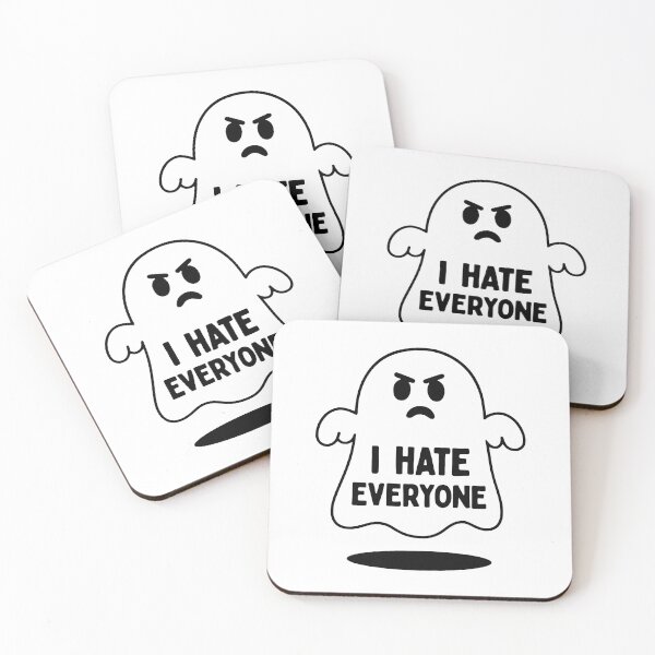 Item preview, I Hate Everyone Ghost Shirt – Funny Antisocial Sarcastic Design designed and sold by fashionrise.