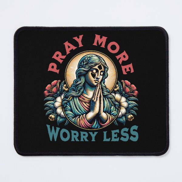Item preview, Pray More Worry Less – Christian Faith & Spiritual Inspiration Design designed and sold by Building60media.