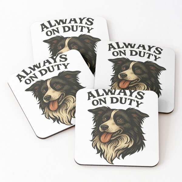 Item preview, Vintage Tattoo Border Collie – Always On Duty designed and sold by © Zenscape Studio 2025.
