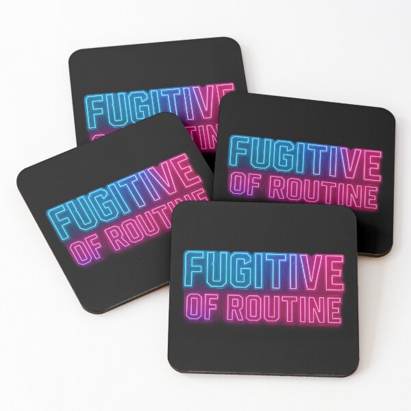 Item preview, Fugitive of Routine Neon Cyberpunk Text Design designed and sold by James McCleese.