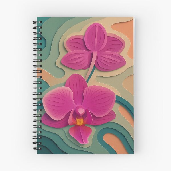 Item preview, Pink Orchid – Paper Cut Style Floral Art designed and sold by Pacika.