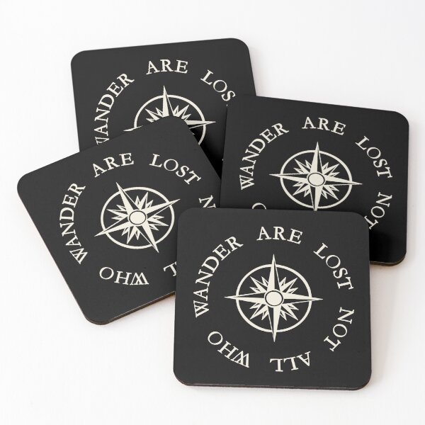 Item preview, Not All Who Wander Are Lost – Minimal Compass Design designed and sold by AvviareArt.