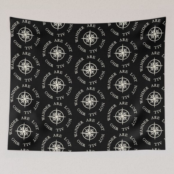 Item preview, Not All Who Wander Are Lost – Minimal Compass Design designed and sold by AvviareArt.