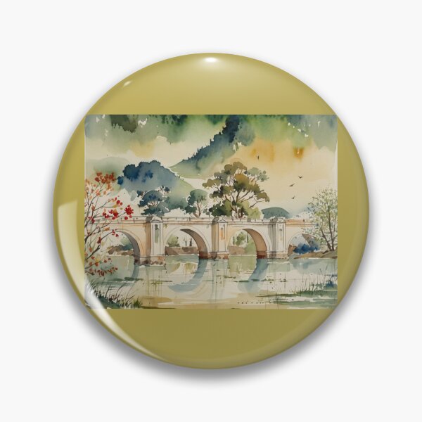 Item preview, staverton bridge（watercolour + AI） designed and sold by artsmeow.