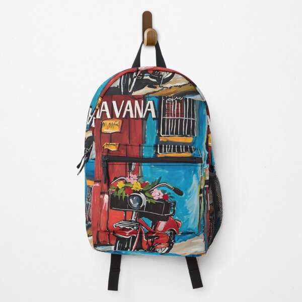 Item preview, Ride into Havana Color- Vibrant Red Scooter with Blooming Basket Against Bold Urban Backdrop designed and sold by OlfactoART Studio.