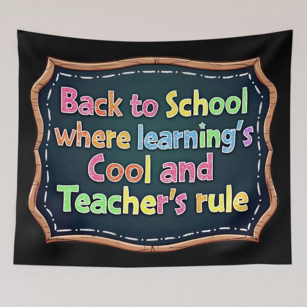 Item preview, Back To School Learnings Cool And Teachers Rule. Back In Class Returning To School Teachers designed and sold by SideKickCreates.