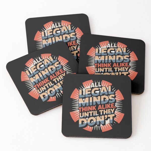 Item preview, All Legal Minds Think Alike, Until They Don't – Lawyer Humor T-Shirt designed and sold by NoGoodDeeds.
