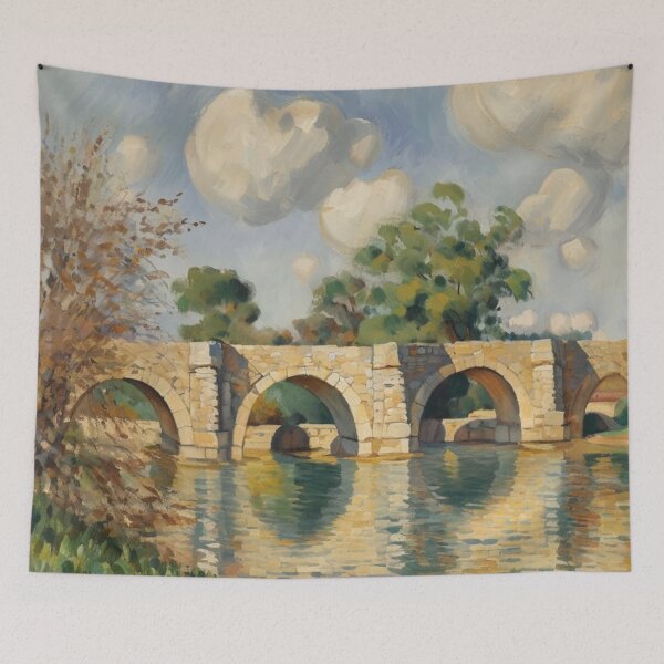 Item preview, staverton bridge2（watercolour + AI） designed and sold by artsmeow.