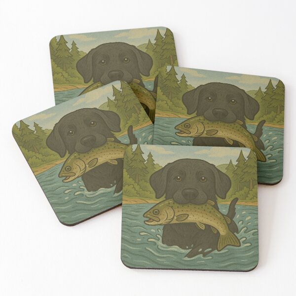 Item preview, Lab catching fish designed and sold by Outdoor Adventure.