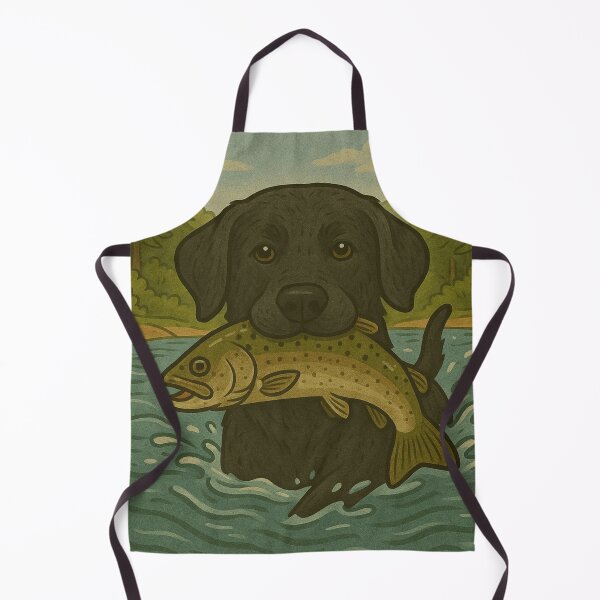 Item preview, Lab catching fish designed and sold by Outdoor Adventure.