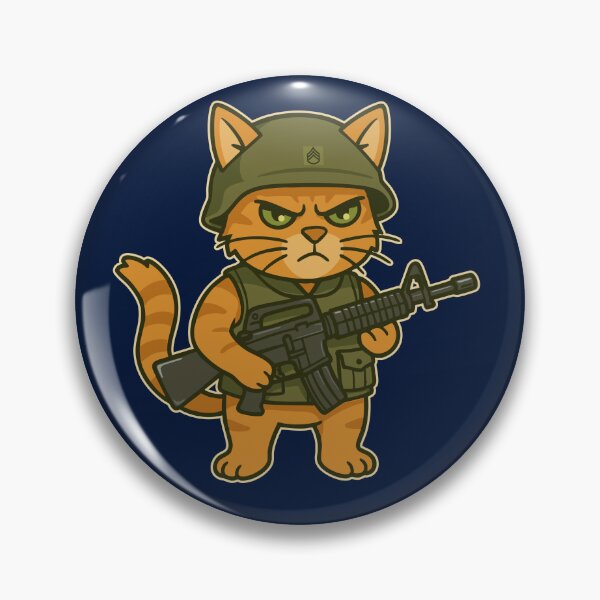 Item preview, Army Cat Patriotic Military designed and sold by Pondercup.