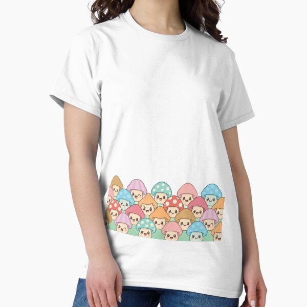 Item preview, Kawaii Mushroom Crowd - Cute Pastel Mushroom Pattern designed and sold by Mana Drop Stickers.