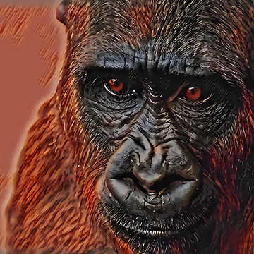 Artwork thumbnail, Sad gorilla by AndroidZ