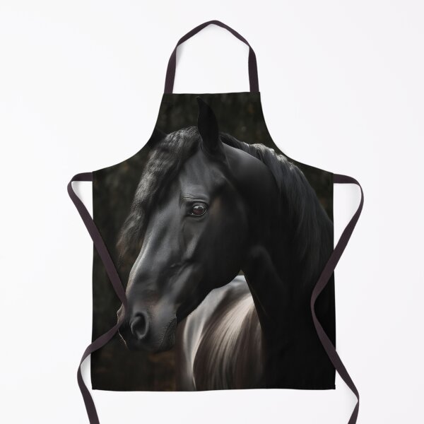 Item preview, Black Stallion Horse Portrait designed and sold by CritterWisdom.
