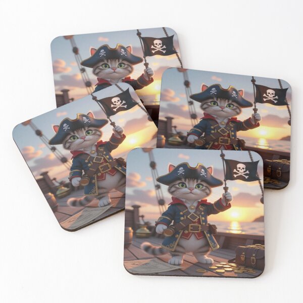 Item preview, Pirate Cat in CGI – Adventure & Elegance on the High Seas designed and sold by FotoworldEdel.