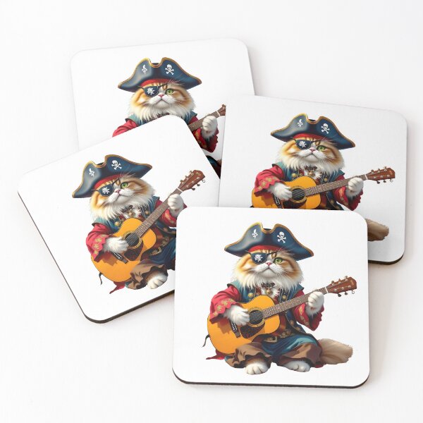 Item preview, A RELAXED PERSIAN CAT DRESSED AS A PIRATE designed and sold by KISHNAY-FASHION.