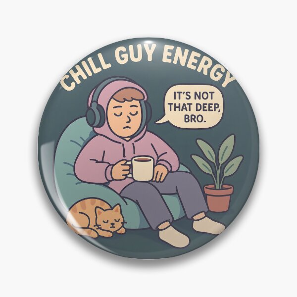 Item preview, Chill Guy Energy – “It’s Not That Deep, Bro” Vibe Design designed and sold by Made By Sutts.
