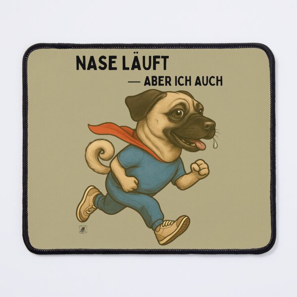 Item preview, "Runny nose – but so am I! A pug with power." designed and sold by MitMopsundHerz Rosinchens_Welt.