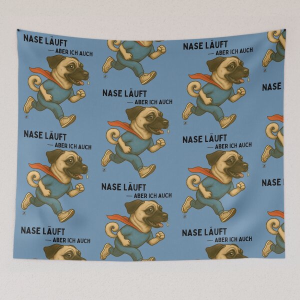 Item preview, "Runny nose – but so am I! A pug with power." designed and sold by MitMopsundHerz Rosinchens_Welt.