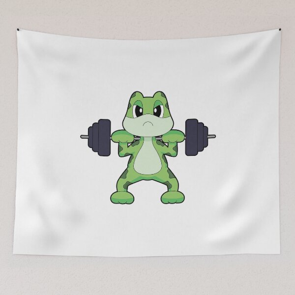 Item preview, Frog Bodybuilder Dumbbell Bodybuilding designed and sold by Snabdesign84.