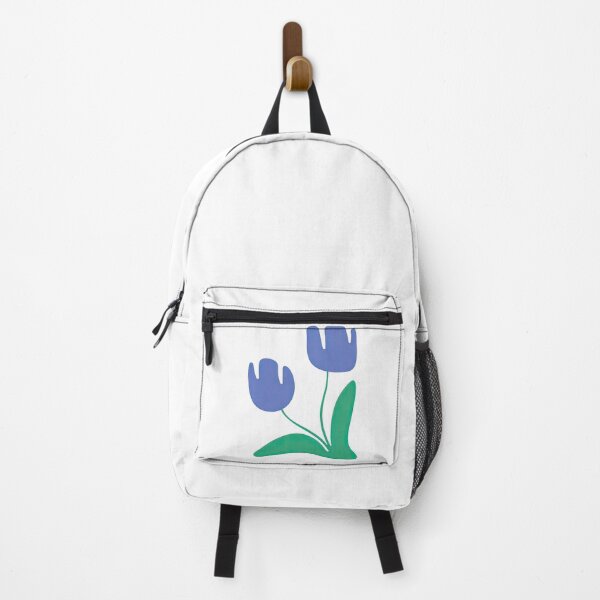Item preview, Minimalist Blue Tulips with Green Leaves designed and sold by ArtfulWeave.