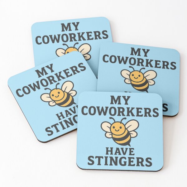 Item preview, My Coworkers Have Stingers – Funny Beekeeper Quote with Cute Bee Design designed and sold by -TRAZZA-.