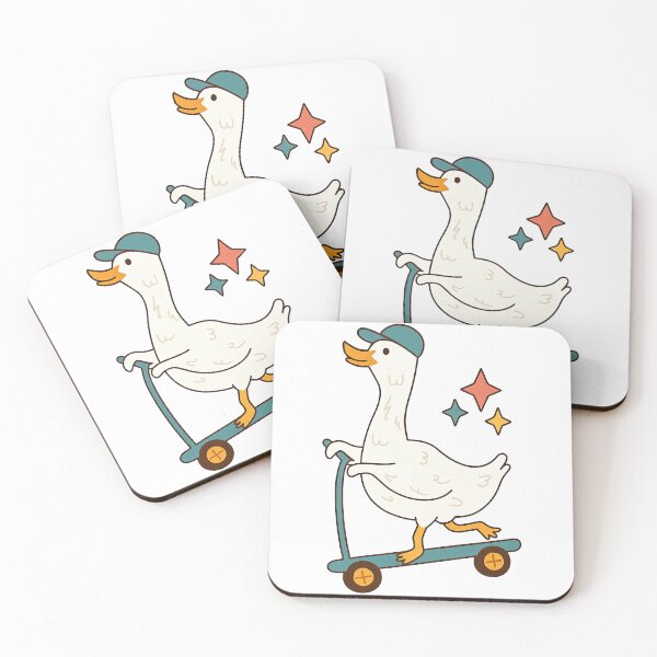 Item preview, Cool Goose Riding a Scooter with Cap designed and sold by ArtfulWeave.