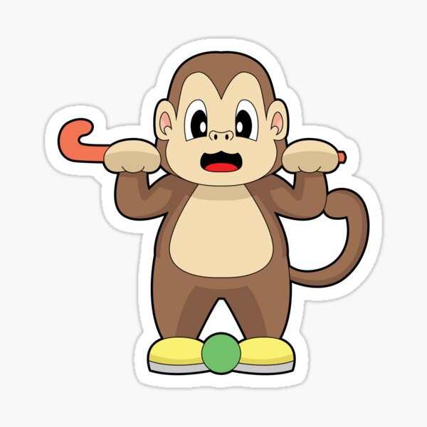 Aperçu de l'œuvre Crosse de hockey sur gazon Monkey Field hockey créée et vendue par Snabdesign84.