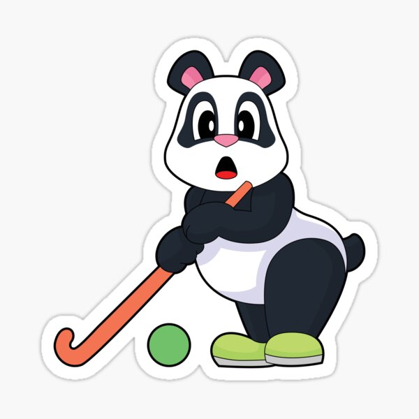 Aperçu de l'œuvre Crosse de hockey sur gazon Panda Field hockey créée et vendue par Snabdesign84.