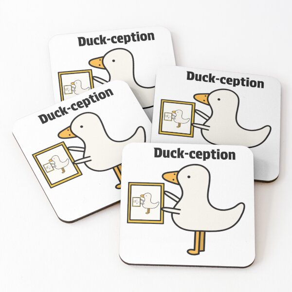 Item preview, Duck-Ception duck holding painting designed and sold by Red2x4.
