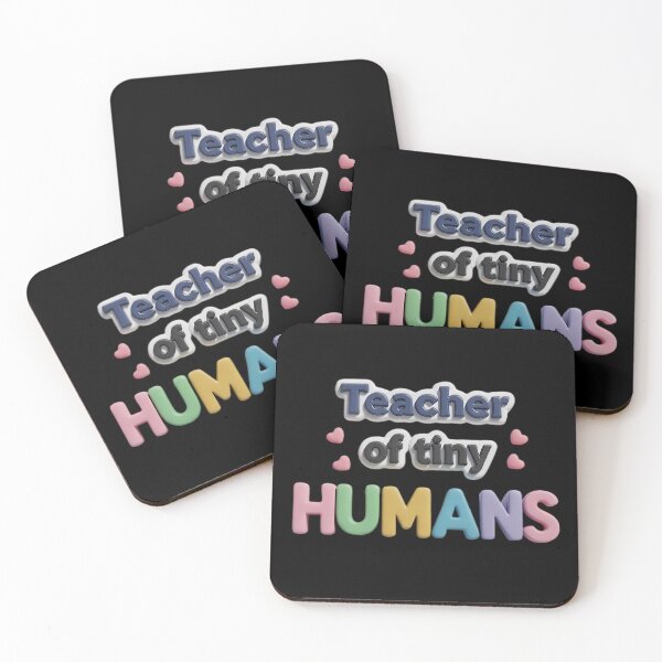 Item preview, Teacher of Tiny Humans - 3D Text Hearts designed and sold by Linework Studio.