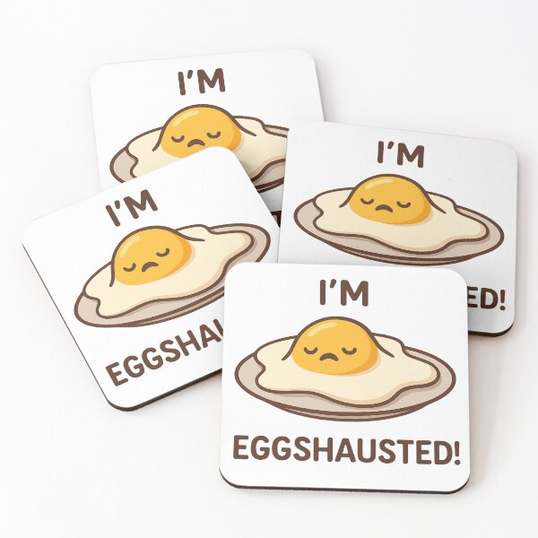 Item preview, I’m Eggshausted – Funny Sleepy Egg Cartoon Design designed and sold by ToonyTeez.