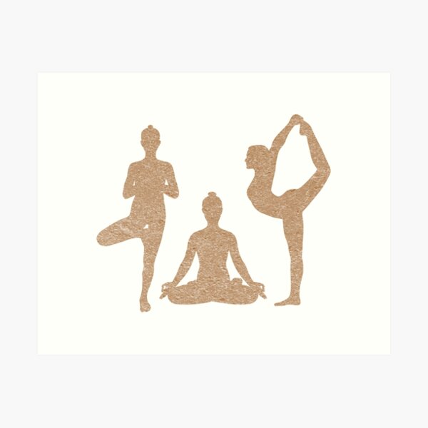 Item preview, Three Yoga Poses: Tree, Lotus, and Dancer designed and sold by Laanas55.