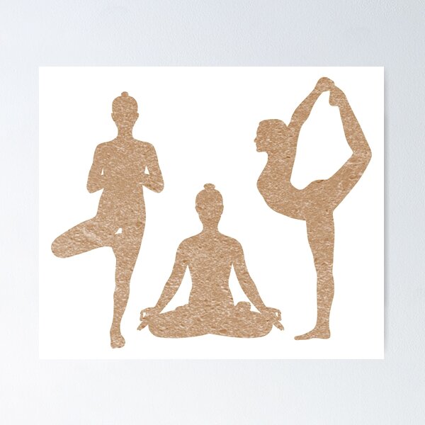 Item preview, Three Yoga Poses: Tree, Lotus, and Dancer designed and sold by Laanas55.