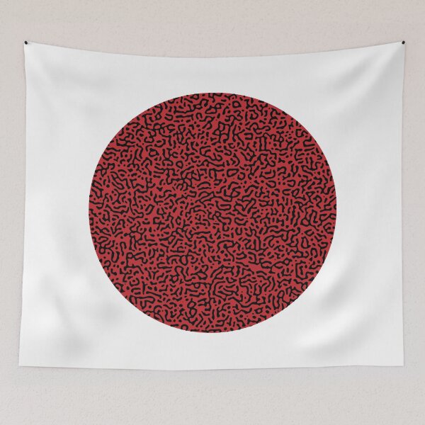 Item preview, Abstract Turing Pattern Puffer Fish Red Black Mix designed and sold by FunnyFeelingStudio.