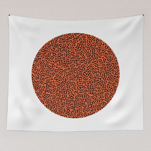 Item preview, Abstract Turing Pattern Puffer Fish Orange Black Mix designed and sold by FunnyFeelingStudio.