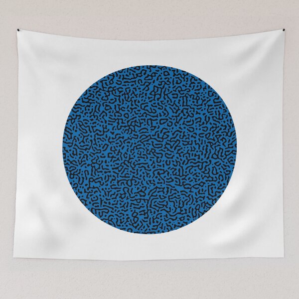 Item preview, Abstract Turing Pattern Puffer Fish Blue Black Mix designed and sold by FunnyFeelingStudio.