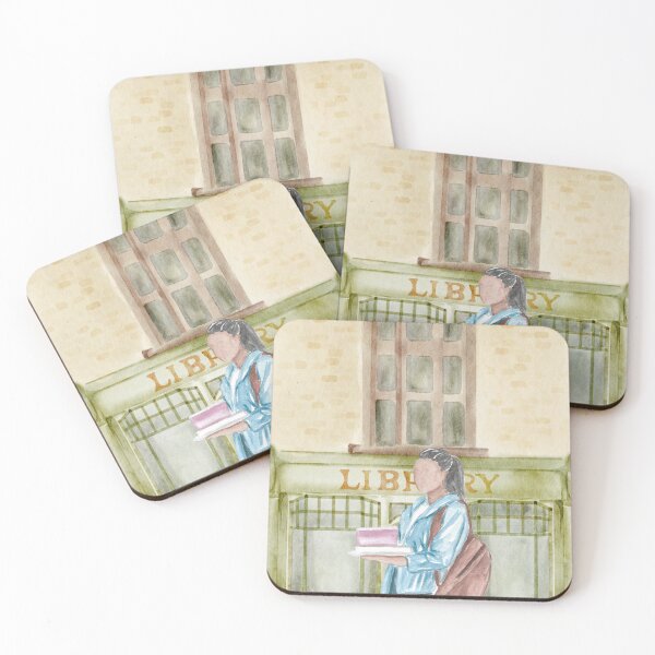 Item preview, Watercolor Student at Library - Cozy Academic Vibes Illustration designed and sold by Softglow-Studio.
