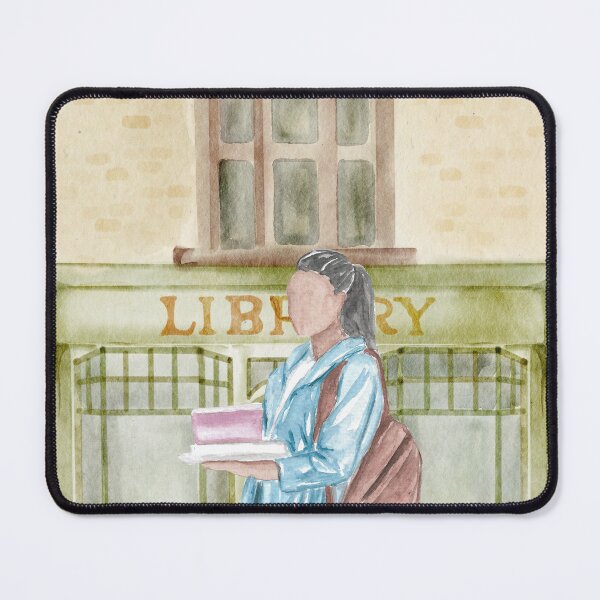 Item preview, Watercolor Student at Library - Cozy Academic Vibes Illustration designed and sold by Softglow-Studio.