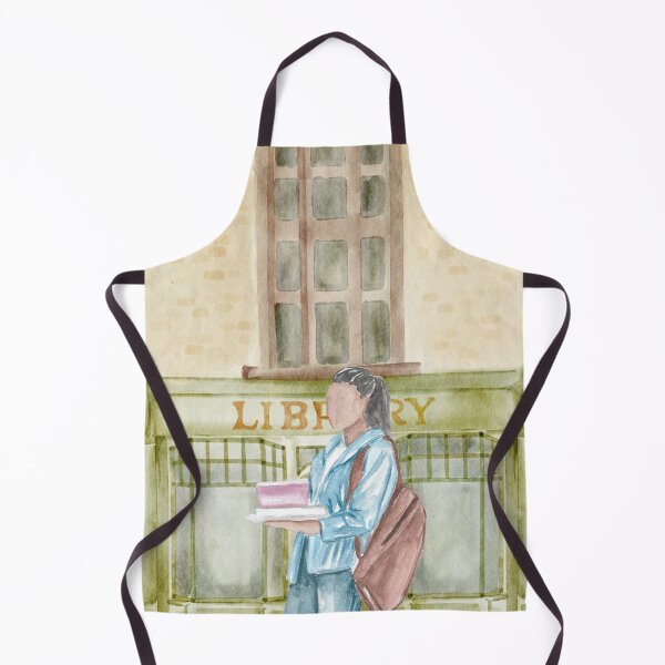 Item preview, Watercolor Student at Library - Cozy Academic Vibes Illustration designed and sold by Softglow-Studio.