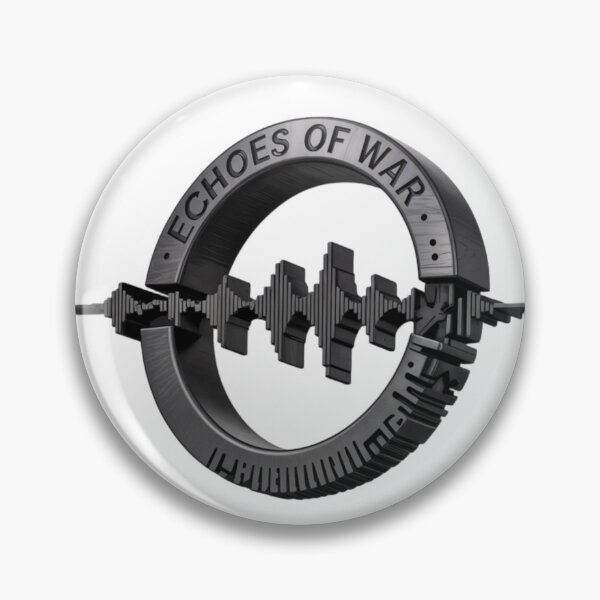 Item preview, Black Circular Emblem with Waveform Design and Metallic Finish designed and sold by Creative88Art.