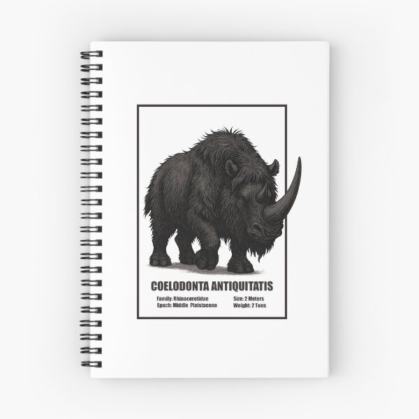 Item preview, Coeldonta Antiquatis – Vintage Prehistoric Illustration designed and sold by SlatoMato.